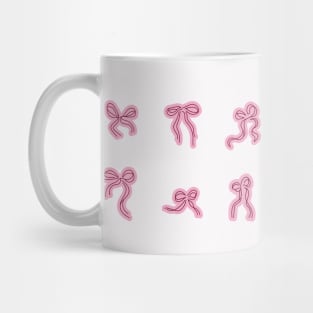 coquette bow pack with 6 red and pink bows Mug